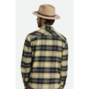 Brixton Messer Fedora Hat Cruelty Free Wool Sand Size 6 3/4 XS Unisex $75